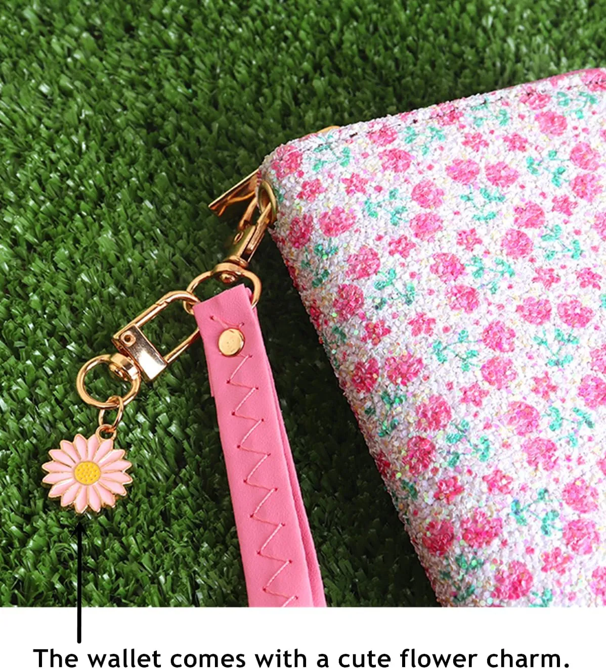 Kids Flower Wallets for Little Girls & Teen Girls with Coin Pocket