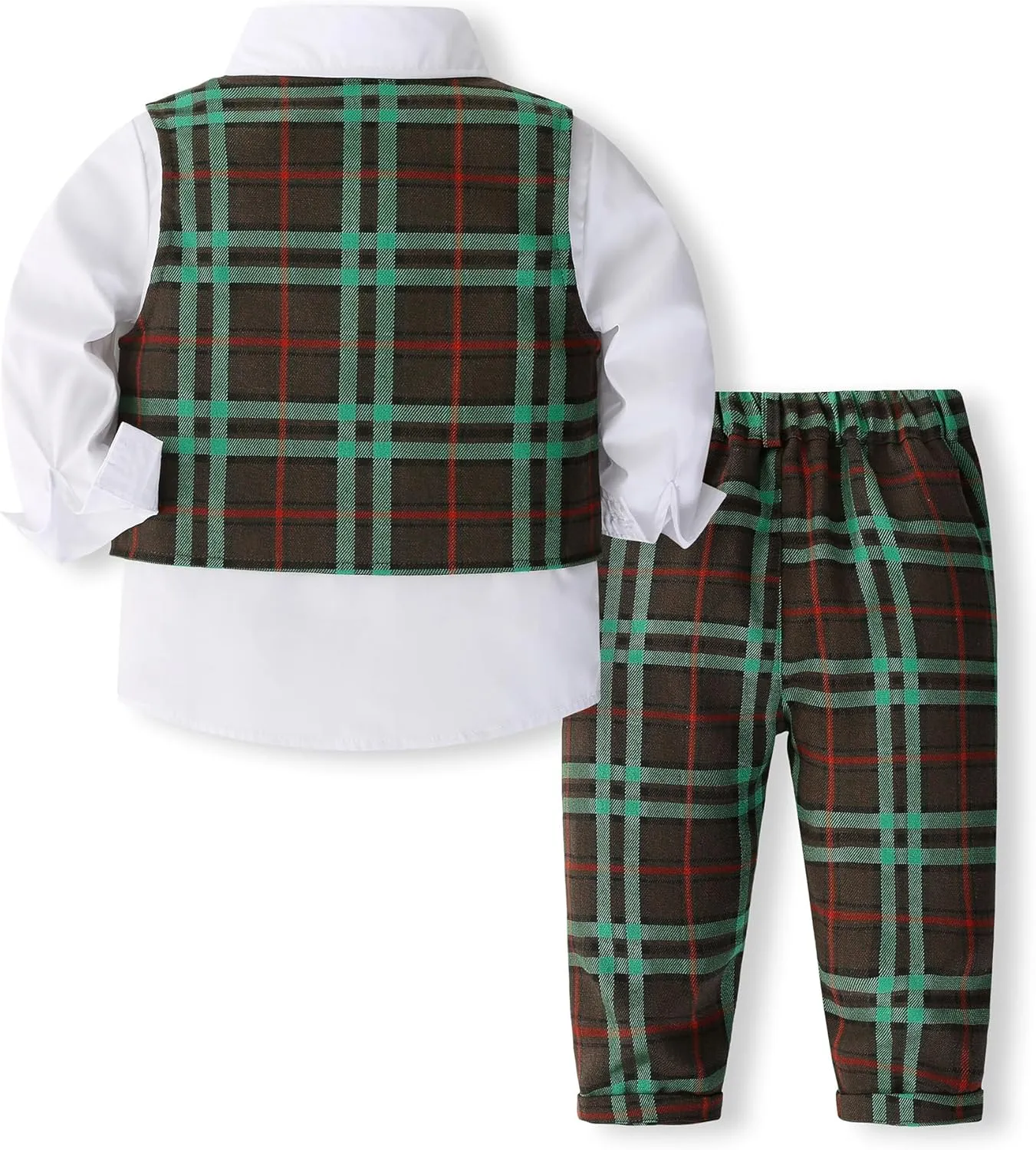 Kimocat Baby Boys Gentleman Bowtie Blue Suits Set Long Sleeve  Vest Pants