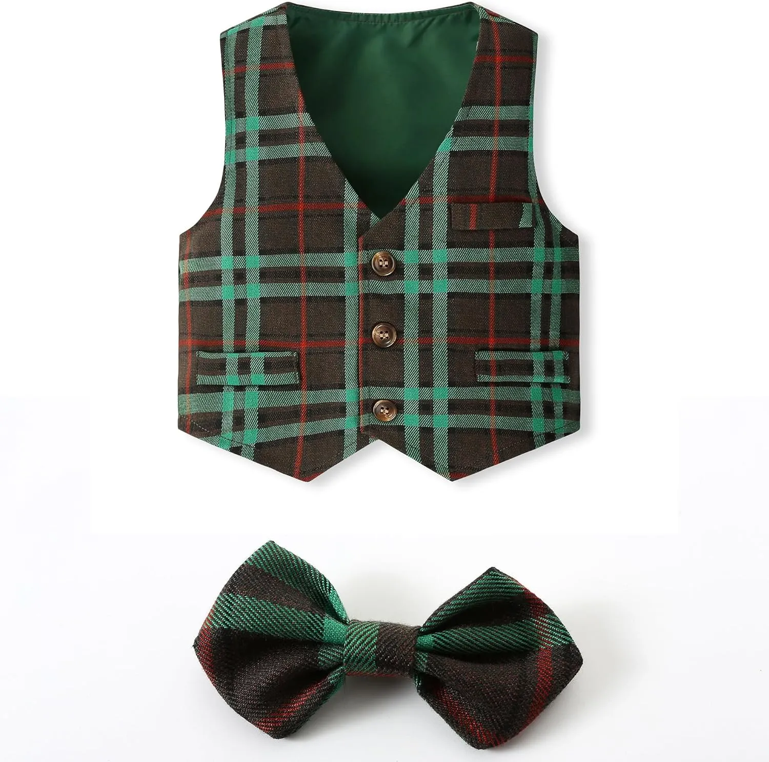 Kimocat Baby Boys Gentleman Bowtie Blue Suits Set Long Sleeve  Vest Pants