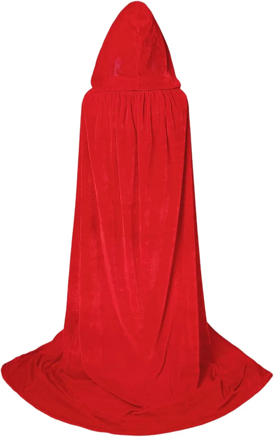 Knemksplanet Full Length Hooded Cloak Unisex Velvet Halloween Christmas Cosplay Costumes Adult Vampires Cape Cloak 70inch