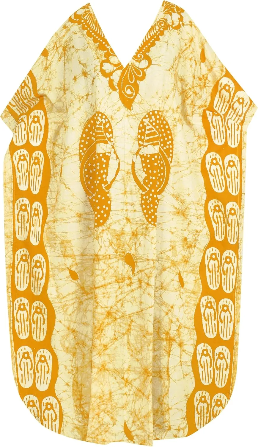 LA LEELA Women's Kaftan Maxi Loungewear Dress