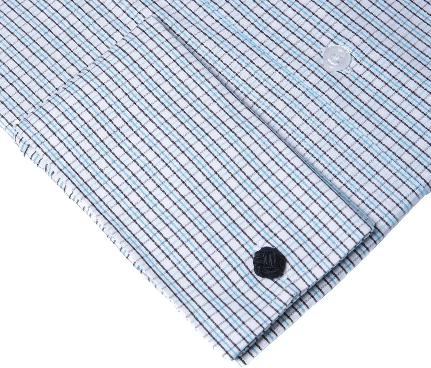 Labiyeur Men's Slim Fit Spread Collar French Cuff Long Sleeve Formal Dress Shirt