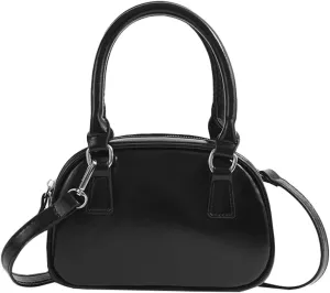Leather Top Handle Shoulder Bag Satchel Purse for Women Crossbody Bags Small Purse Square Handbag with Removable Strap