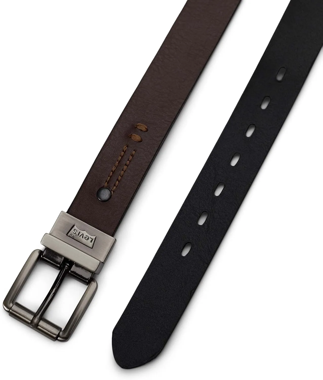 Levi's Big Kids Belt - School Friendly Casual Two-in-One Reversible Belt