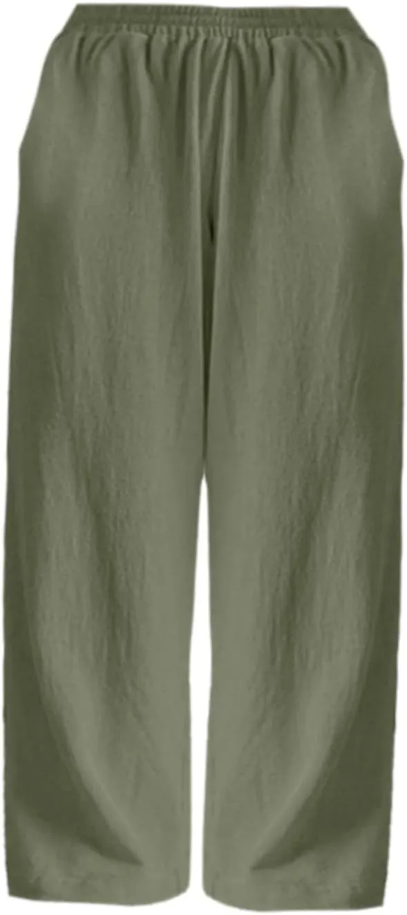 Linen Wide Leg Pants Women Summer Leg Cotton Linen Trousers High Linen Pants for Women