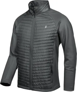 Little Donkey Andy Men's Insulated Running Warm Jacket, Thermal Hybrid Hiking Jacket