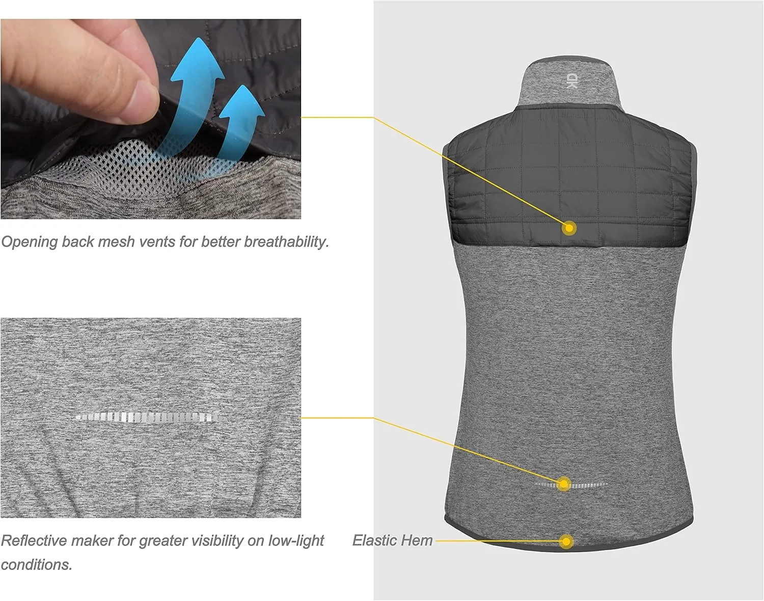 Little Donkey Andy Women's Lightweight Golf Vest Warm Outdoor Sleeveless Jacket for Hiking Travel Running Casual