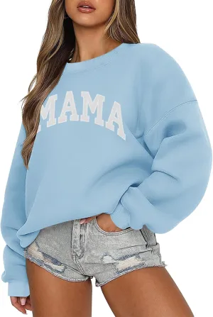 LOMON Crewneck Sweatshirt for Women Casual Oversized Pullover Hoodies Long Sleeve Fleece Tops Sweater