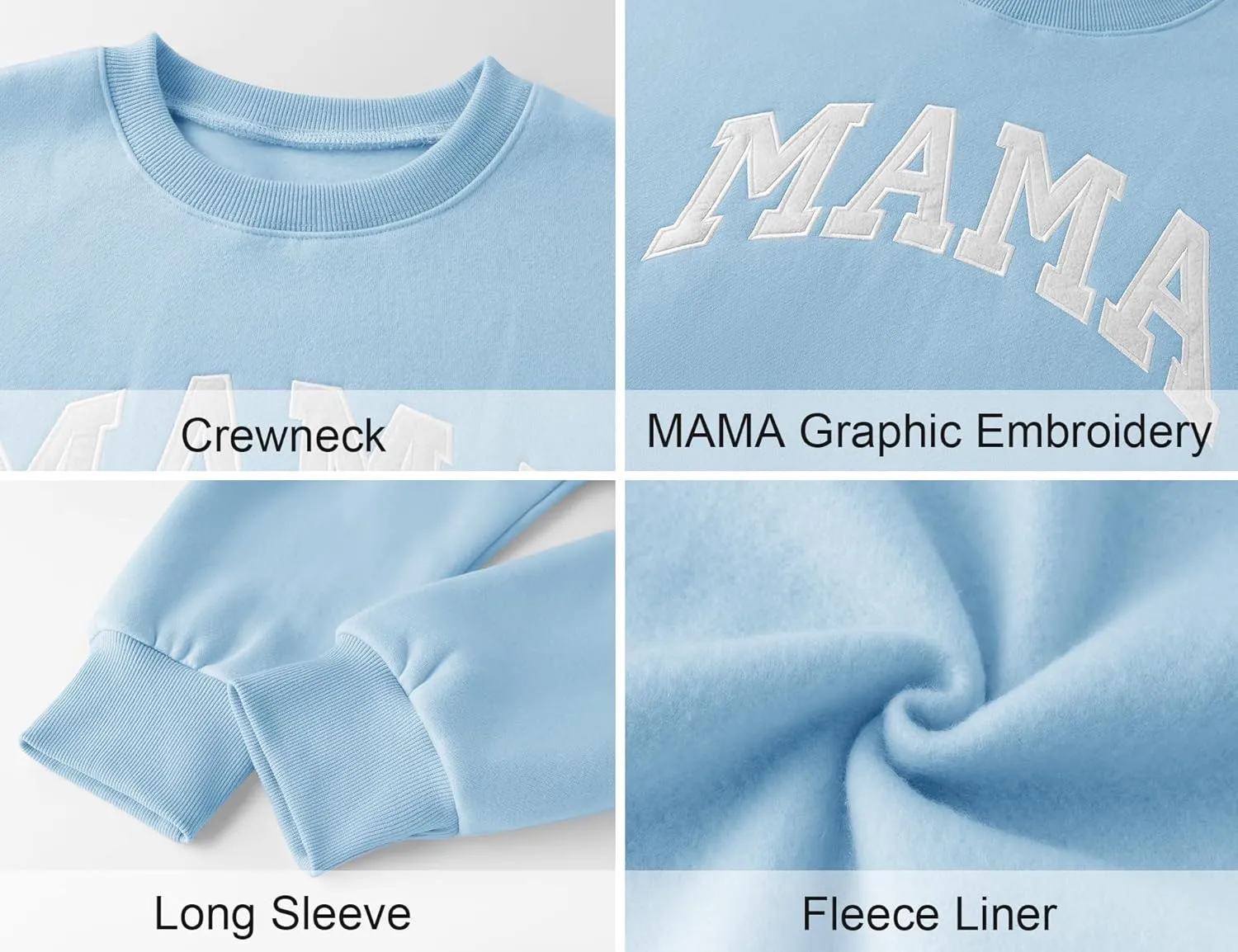 LOMON Crewneck Sweatshirt for Women Casual Oversized Pullover Hoodies Long Sleeve Fleece Tops Sweater