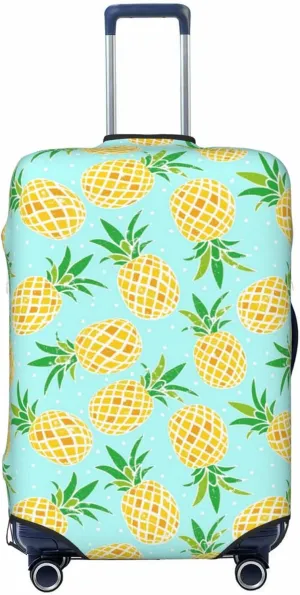 Luscious Pineapple Print Travel Luggage Cover Fashion Elastic Washable Stretch Suitcase Protector Anti-Scratch Travel Baggage Covers Fits 29-32 Inch Luggage