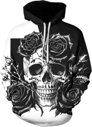 Men Women Unisex Hoodies Novelty 3D Print Graphic Hooded Pullover Sweatshirt with Pocket
