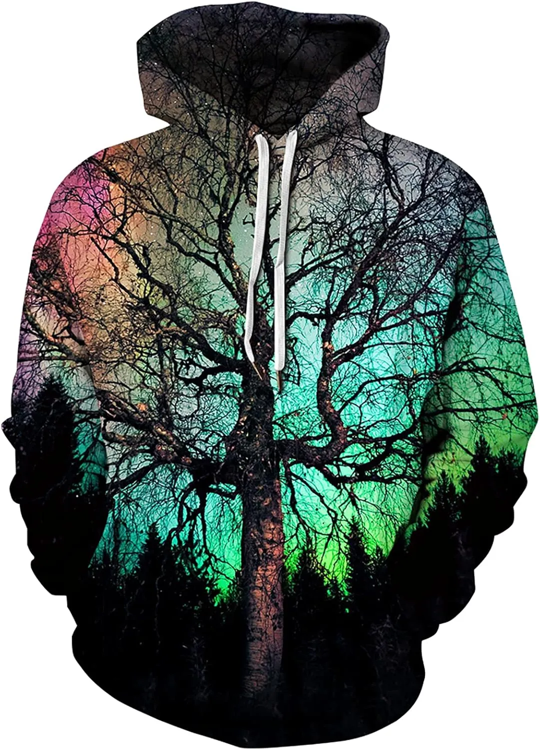 Men Women Unisex Hoodies Novelty 3D Print Graphic Hooded Pullover Sweatshirt with Pocket