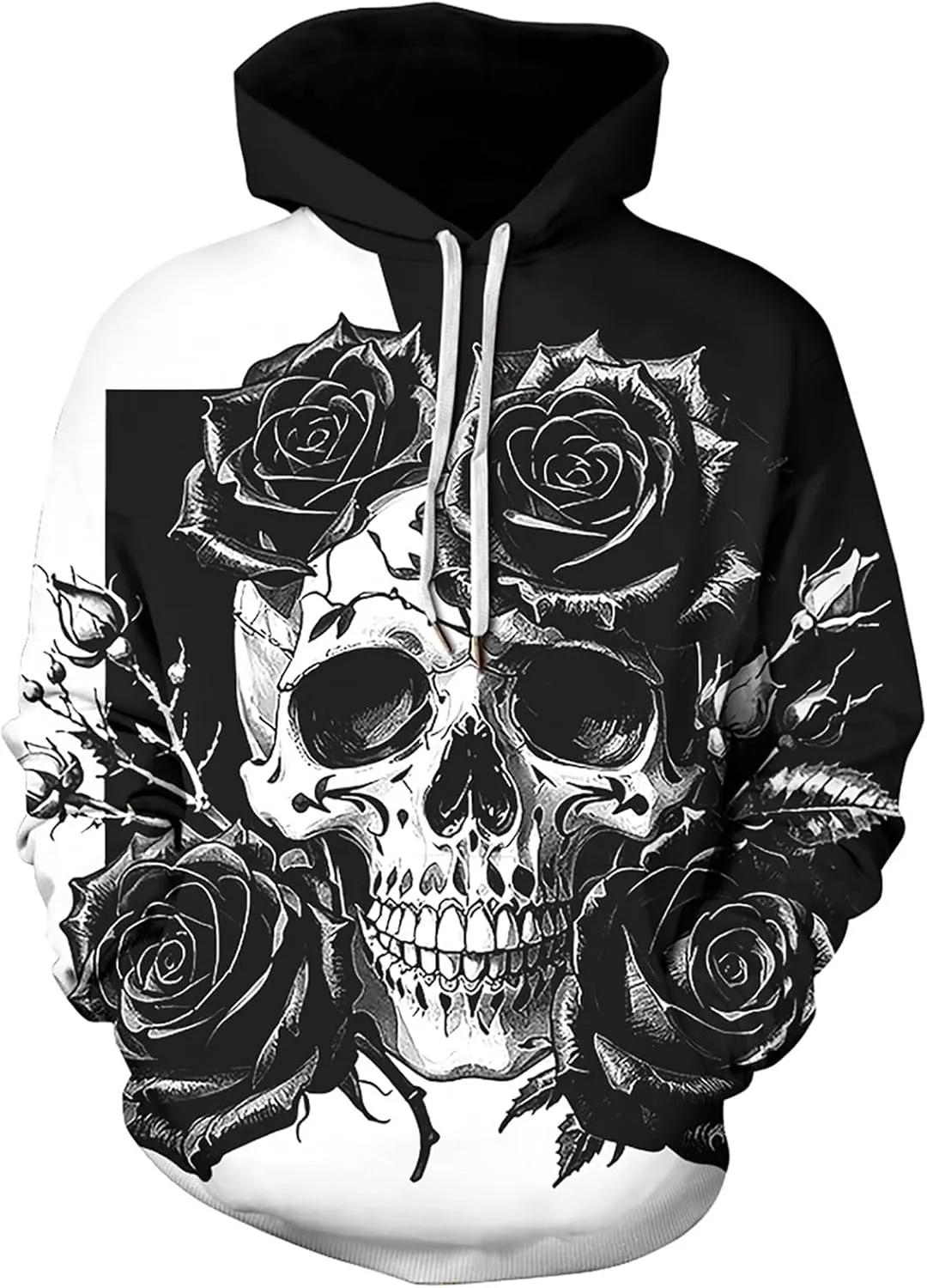 Men Women Unisex Hoodies Novelty 3D Print Graphic Hooded Pullover Sweatshirt with Pocket