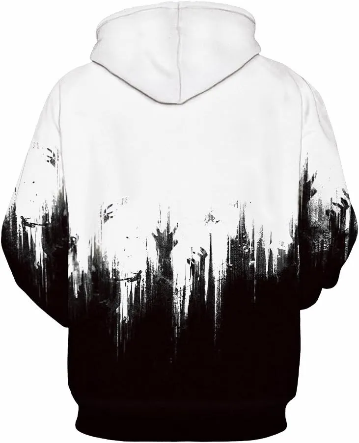 Men Women Unisex Hoodies Novelty 3D Print Graphic Hooded Pullover Sweatshirt with Pocket