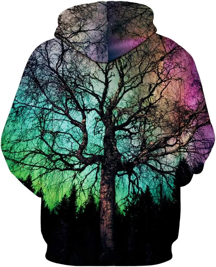 Men Women Unisex Hoodies Novelty 3D Print Graphic Hooded Pullover Sweatshirt with Pocket