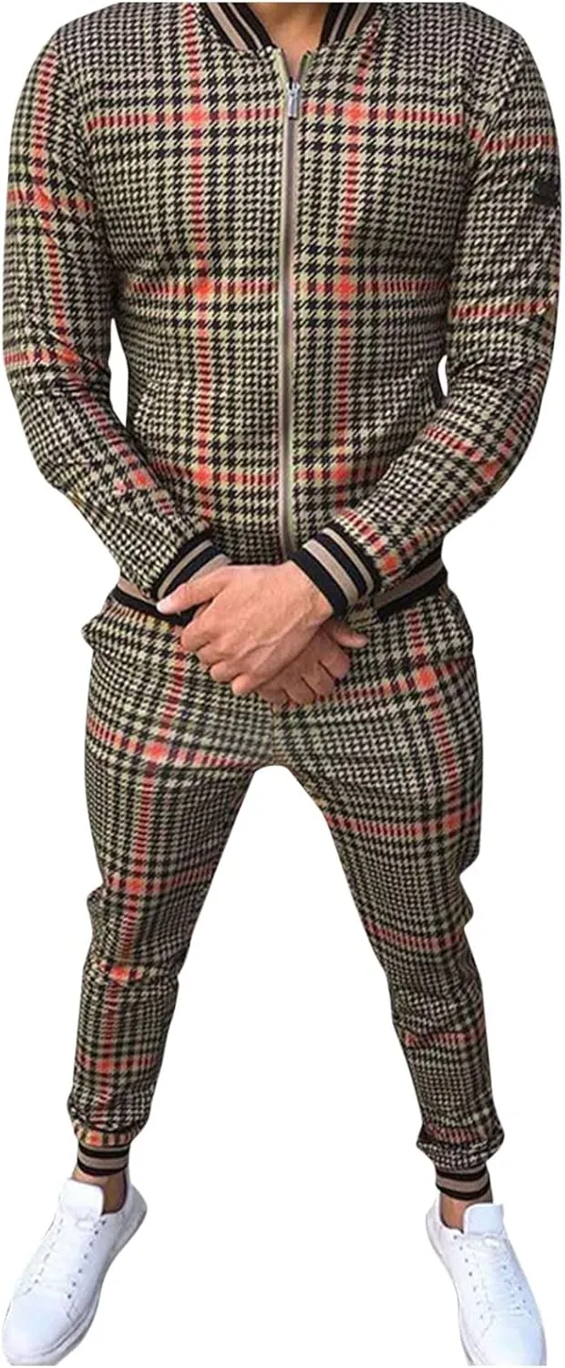 Mens 2 Piece Sweat Suit Leisure Solid Color Sweater Pants Sports Suit Set Mens 2 Piece Hoodie for Men Mens
