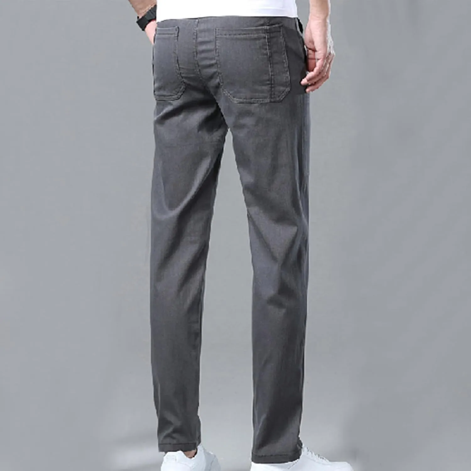Mens Cargo Pants Big and Tall Outdoor Waterproof Hiking Work Pants Elastic Waist Slim Fit Trousers with Pockets