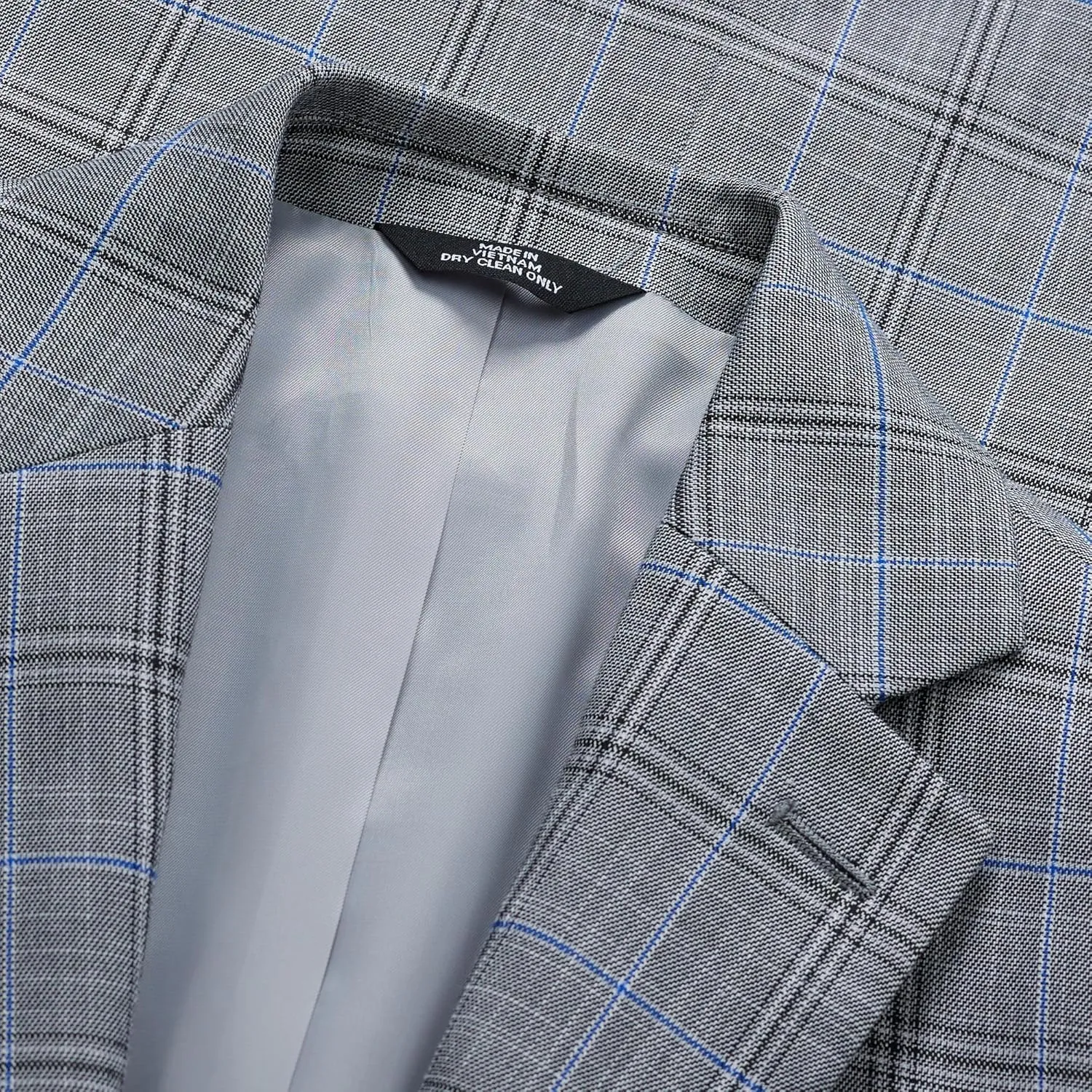 Men's Slim Fit Plaid Windowpane Sport Coat Blazer