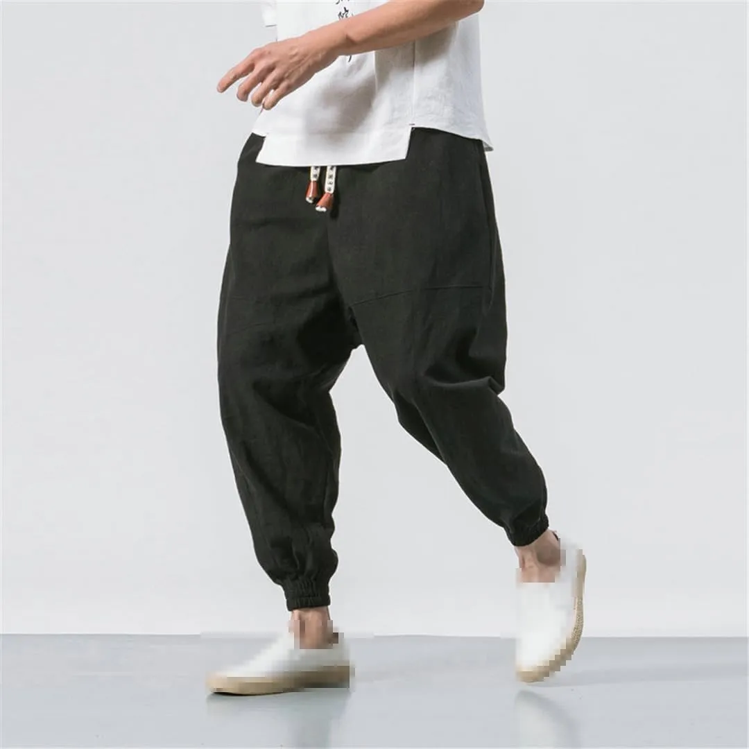 MenS Trousers Jogging Vintage Harem Pants Men Casual Street Plus Size Harajuku Joggers Pants