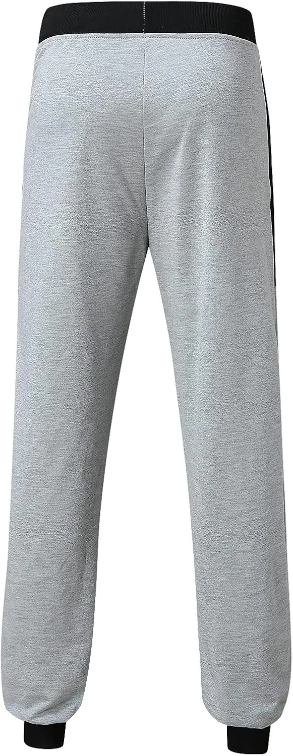 Mens Workout Cargo Sweatpants Casual Multi-Pockets Jogger Pants Streetwear Hiking Pants with Drawstring Men's Casual