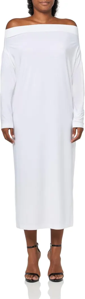 Norma Kamali Women's All in One Side Slit Long Skirt