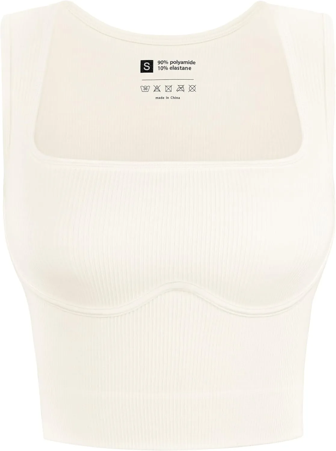 OLCHEE Womens Ribbed Crop Tank Tops Seamless Square Neck Trendy Going Out Basic Shirts 2024 Summer Slim Fit Sexy Y2K Top