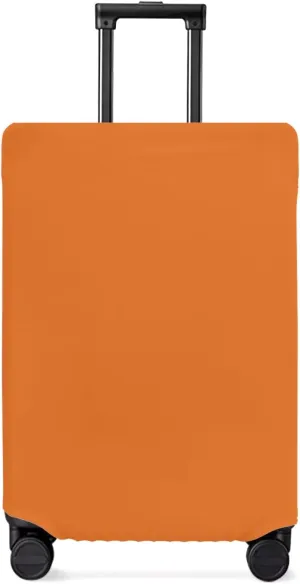 Orange Fall Harvest Travel Luggage Cover, Thanksgiving Anti-scratch Travel Suitcase Protector Covers, Washable Elastic Baggage Covers Fit 19-21 Inch Carry on Luggage