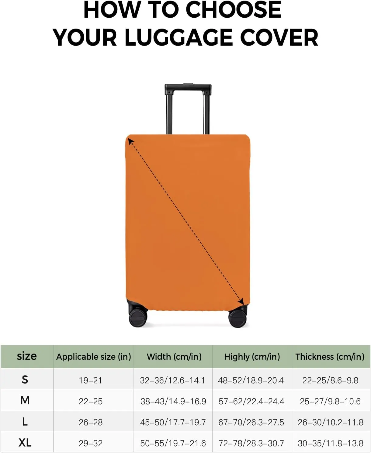 Orange Fall Harvest Travel Luggage Cover, Thanksgiving Anti-scratch Travel Suitcase Protector Covers, Washable Elastic Baggage Covers Fit 19-21 Inch Carry on Luggage