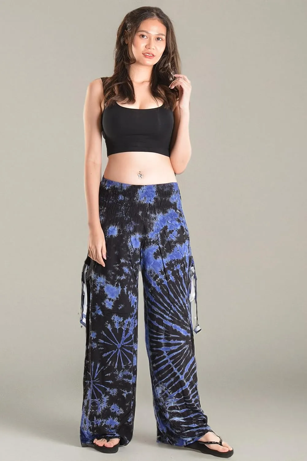 Orient Trail Women's Cold Dyed Wide Leg Palazzo Yoga Tie Dye Pants