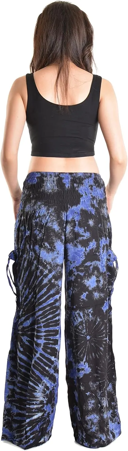Orient Trail Women's Cold Dyed Wide Leg Palazzo Yoga Tie Dye Pants