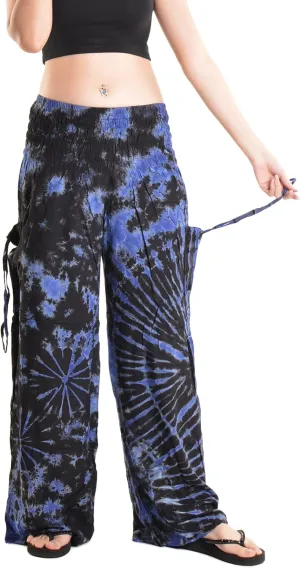 Orient Trail Women's Cold Dyed Wide Leg Palazzo Yoga Tie Dye Pants