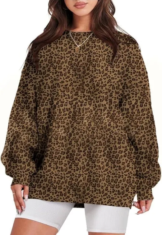 Oversized Camo Sweatshirt For Women Men Maple Leaf Camouflage Sweatshirts Hunting Camo Pullover Tops