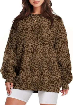 Oversized Camo Sweatshirt For Women Men Maple Leaf Camouflage Sweatshirts Hunting Camo Pullover Tops