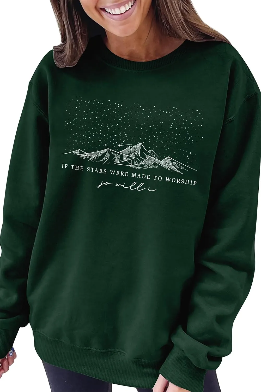 Oversized Christian Sweatshirt for Women: Bible Verse Inspirational Long Sleeve Shirt Religious Pullover Tops