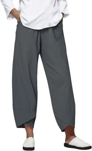 Pant Petite Loose Women Straight Summer Pants High Casual Waist Long Solid Cotton Pants Womens High
