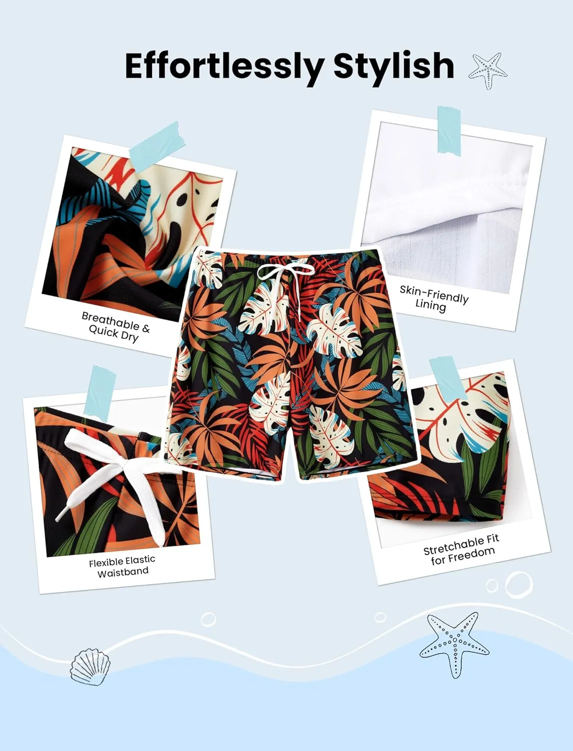PATPAT Family Matching Swimsuits Two Piece Hawaiian Tropical Beach Bikini and Swim Trunks Set Mommy and Me Bathing Suits