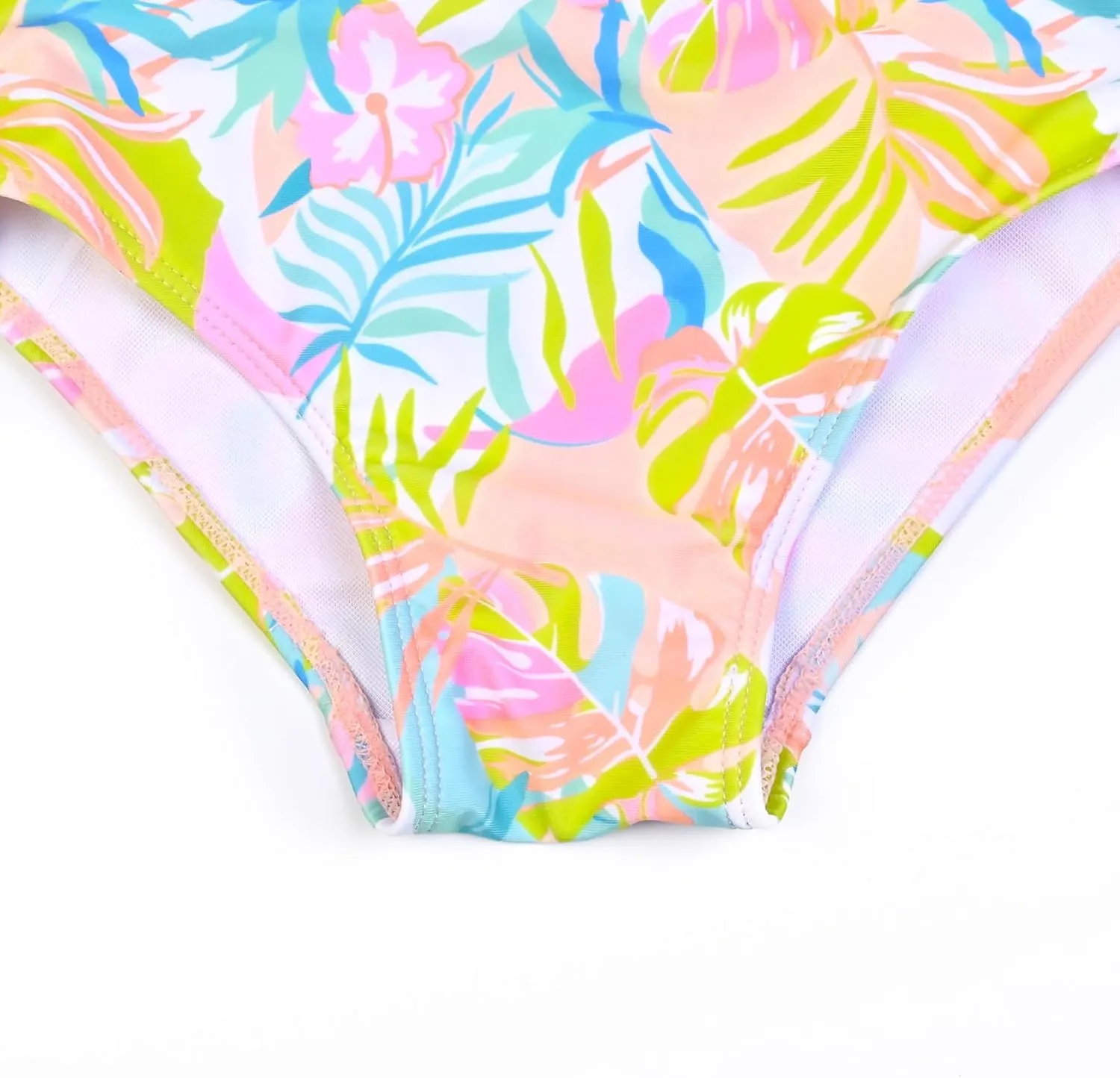 Perfashion Girls' Two-Piece Swimsuits Tankini Sets Swimwear Bathing Suit Beach Sport