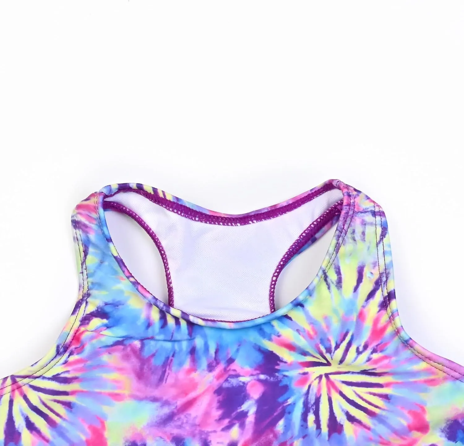 Perfashion Girls' Two-Piece Swimsuits Tankini Sets Swimwear Bathing Suit Beach Sport