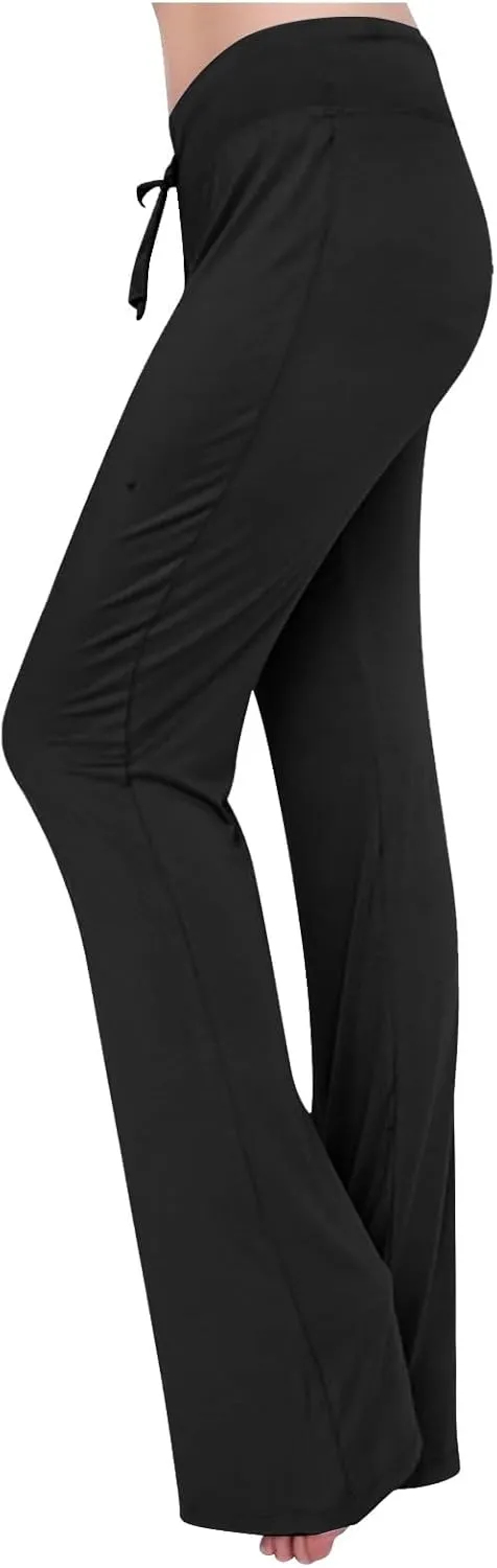 Plus Size Yoga Pants for Women 2024 Casual Drawstring Elastic High Waist Wide Leg Workout Pants Loose Comfy Trousers