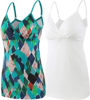 Pregnancy Breastfeeding Top, Maternity Nursing Tank Tops Seamless Cotton Basic Vest Sleeping Breastfeeding Bra