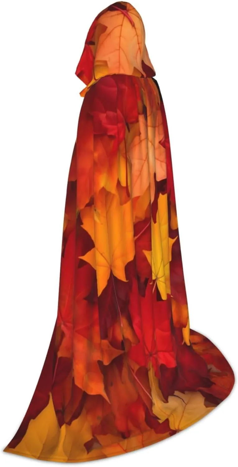 Pumpkin Tree Moon Unisex Hooded Cloak Cape for Women Costumes Halloween Birthday