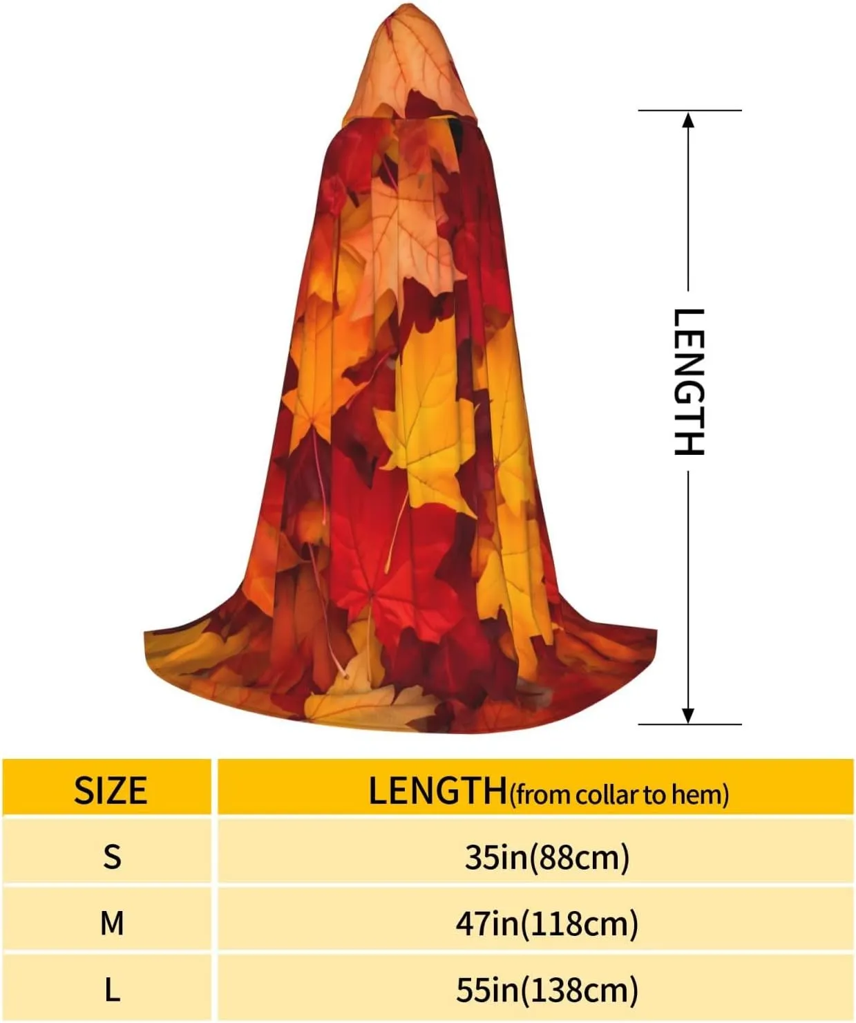 Pumpkin Tree Moon Unisex Hooded Cloak Cape for Women Costumes Halloween Birthday