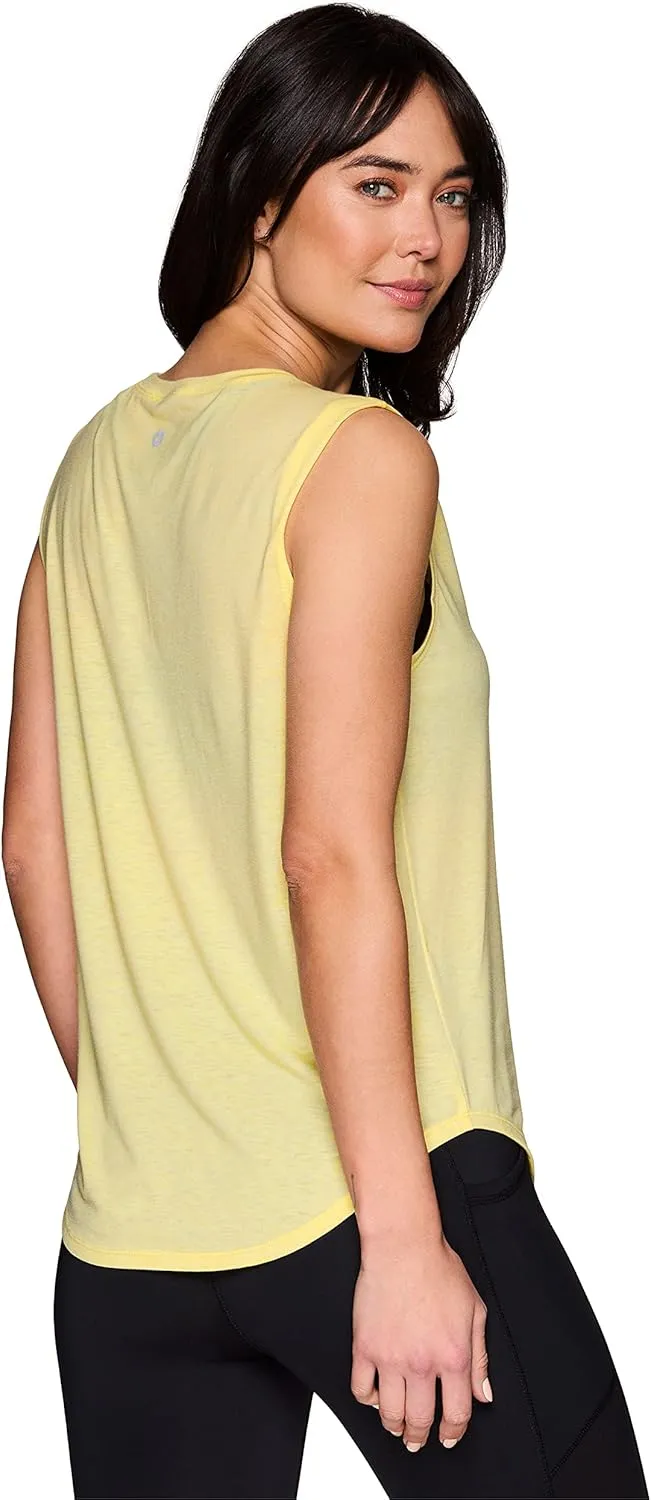 RBX Active Women's Fashion Basics Regular Length Super Soft Flowy Yoga Tank Top
