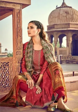 Sanskruti Silk Mills Presents Ibiza Patola Banarasi Designer Dress Material