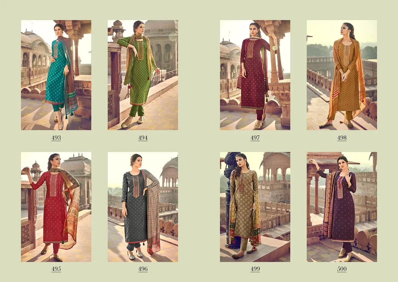 Sanskruti Silk Mills Presents Ibiza Patola Banarasi Designer Dress Material