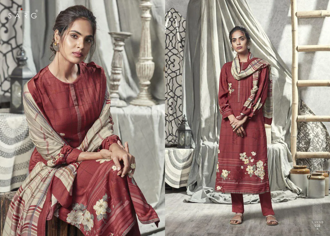 Sarg Presents Nayab Pashmina Printed Fancy Designer Salwar Kameez