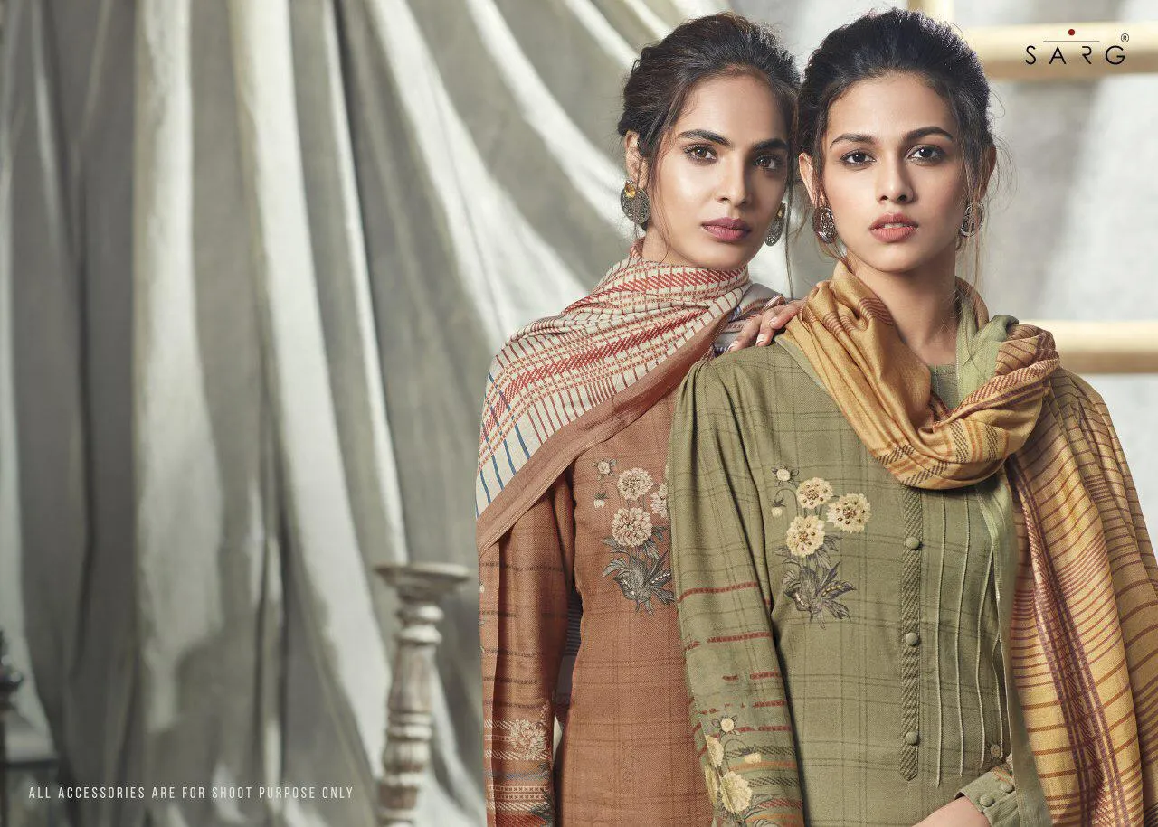 Sarg Presents Nayab Pashmina Printed Fancy Designer Salwar Kameez
