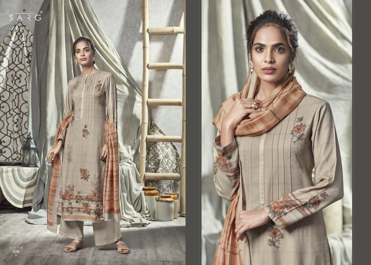 Sarg Presents Nayab Pashmina Printed Fancy Designer Salwar Kameez