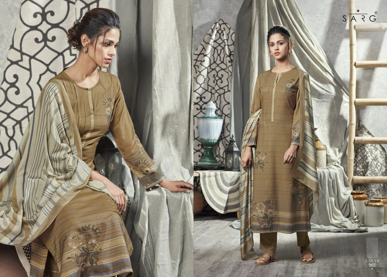 Sarg Presents Nayab Pashmina Printed Fancy Designer Salwar Kameez