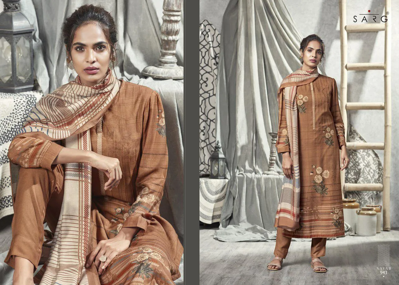 Sarg Presents Nayab Pashmina Printed Fancy Designer Salwar Kameez